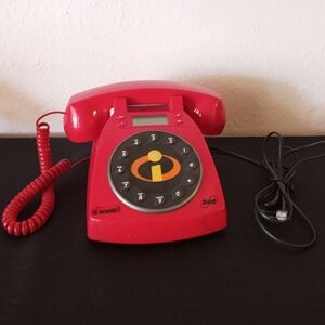 Disney Pixar The Incredibles Red Landline Push Button Phone